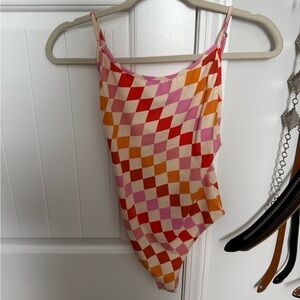 Colorful Checkered One Piece